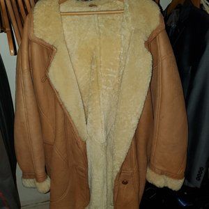 Womens Vintage Patmos Genuine Shearling coat